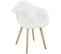 Fauteuil Scandinave Patchwork Blanc