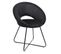 Fauteuil Design Velours Côtelé "giulia" 84cm Noir