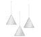 Lot De 3 Miroirs Déco Triangle "louxor" 24cm Noir