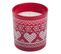 Bougie bijou H. 8 cm ULDA rouge/blanc