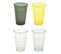 Lot De 4 Gobelets Réutilisables "bain De Soleil" 20cl Vert et Jaune