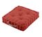 Coussin De Sol Duo, Terracotta/lin, 45x45x10cm, 100% Coton