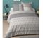 Housse De Couette Whitty, Gris, 250x200cm + 2 Taies D'oreiller 50x80cm, 100% Coton (italie)