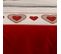 Housse De Couette Marianne, Coeur, Rouge, 220 X 240 Cm,  100% Coton