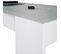 Table Basse Modulable Coloris Blanc Artik / Ciment En Mélamine Avec Plateau - Dim : 45 X 100 X 50 Cm