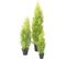 Plante Artificielle Haute Gamme Spécial Extérieur/cyprès Artificiel Coloris Vert/jaune - 125 X 25 Cm