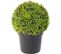 Plante artificielle haute gamme Spécial extérieur / Buis boule artificiel - Dim : H.38 x D.27 cm