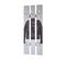 Garderobe Murale Coloris Gris-noir-optique Inox - Dim : L 40 X P 9 X H 100 Cm