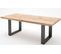 Table À Manger En Chêne Sauvage Massif/anthracite - L.180 X H.76 X P.100 Cm