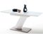 Table Extensible Design Coloris Blanc Brillant - L.120-160 X H.76 X P.80 Cm