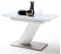 Table Extensible Design Coloris Blanc Brillant - L.120-160 X H.76 X P.80 Cm