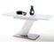 Table Extensible Design Coloris Blanc Brillant - L.140-180 X H.76 X P.80 Cm