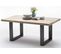 Table À Manger En Chêne Massif Chaulé/anthracite - L220 X H76 X P100 Cm