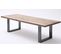 Table À Manger En Chêne Massif Bassano/anthracite - L240 X H76 X P100 Cm