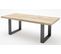 Table À Manger En Chêne Sauvage Massif/anthracite - L240 X H76 X P100 Cm