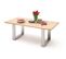 Table À Manger En Bois Massif Bord Droit, 2 Pieds En U - L.160 X H.77 X P.90 Cm