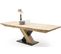 Table À Manger Extensible Forme Bateau En Chêne Blanchi Massif Huilé - L140-220 X H78 X P90 Cm