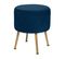 Tabouret En Velours Pliable Coloris Bleu - D. 35 X H. 41 Cm