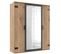 Armoire Placard Meuble De Rangement Coloris Chêne Foncé - L.180 X H. 210 X P. 58 Cm