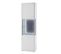 Vitrine / Meuble De Rangement En Bois Coloris Blanc Mat - L.60 X H.208 X P.38 Cm