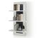 Etagère Murale En Bois Coloris Blanc Mat / Anthracite - L.60 X H.118 X P.22 Cm