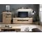 Meuble TV En Bois Coloris Chêne Bianco  - Longueur  210 X Hauteur 68 X Profondeur 50 Cm