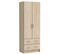 Armoire De Rangement En Bois Coloris Chêne Brossé - 60,9 X 169,5 X 41,1 Cm