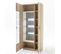 Vitrine En Chêne Massif Bianco + LED - L.90 X H.208 X P.38 Cm