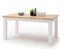 Table À Manger Extensible En Bois Coloris Blanc / Chêne - L.160 X H.77 X P.90 Cm