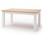 Table À Manger Extensible En Bois Coloris Blanc / Chêne - L.160 X H.77 X P.90 Cm