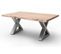 Table Basse En Bois D'acacia Massif Naturel Et Acier Inoxydable X - L.110 X H.45 X P.70 Cm