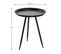 Table D'appoint Coloris Noir En Métal - H 54 X Ø 44 Cm