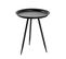 Table D'appoint Coloris Noir En Métal - H 54 X Ø 44 Cm