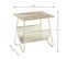 Table D'appoint Coloris Or-nature En Métal - L 50 X P 40 X H 51 Cm