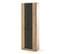 Armoire De Rangement En Bois Coloris Chêne / Noir -  L.69 X H.198 X P.39 Cm