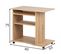 Bureau En Bois Imitation Chêne Artisan - L.80 X P.50 X H.75 Cm