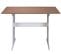 Table De Cuisine En Pin Massif Foncé Et Blanc - L.110 X H.75 X P.70 Cm