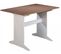 Table De Cuisine En Pin Massif Foncé Et Blanc - L.110 X H.75 X P.70 Cm