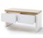 Banc Coloris Blanc / Chêne Wotan - Longueur 91 X Hauteur 45 X Profondeur 38 Cm