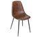 Lot De 4 Chaises Coloris Marron En Polyuréthane - Longueur 52,5 X Profondeur 43,5 X Hauteur 82 Cm