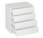 Commode Meuble De Rangement Coloris Blanc - Longueur 70 X Hauteur 73.4 X Profondeur 45 Cm