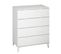 Commode Meuble De Rangement Coloris Blanc - Hauteur 98 X Longueur 80 X Profondeur 48 Cm