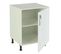 Meuble Bas De Cuisine 1 Porte Coloris Blanc - Hauteur 85 X Longueur 60 X Profondeur 58 Cm