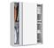 Armoire Placard / Meuble De Rangement Coloris Blanc - H. 200 X L. 150 X P. 62 cm