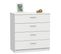 Commode Meuble De Rangement Coloris Blanc - H. 78 X L. 74 X P. 40 Cm