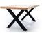 Table À Manger En Bois Coloris Chêne / Pieds Noir - Longueur 160 X Profondeur 90 X Hauteur 76 Cm