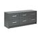 Commode Meuble De Rangement Coloris Gris Graphite - H. 50.8 X L. 122 X P. 40 Cm