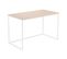 Table De Bureau Coloris Chêne Nordique / Pieds Blanc - Longueur 120 X Largeur 60 X Hauteur 75 Cm