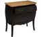 Commode 3 Tiroirs Coloris Noir - L. 74 X P. 37 X H. 76 Cm