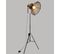 Lampadaire Trépied En Métal Coloris Noir - L. 58 X P. 51 X H. 146,5 Cm